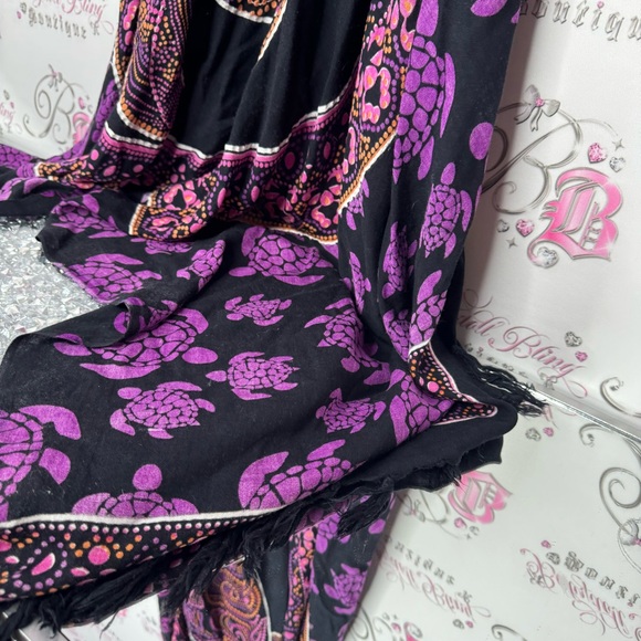 Vest coverup beach Hawaii turtle π’ sequins sparkly silver one size fits all - Picture 15 of 15